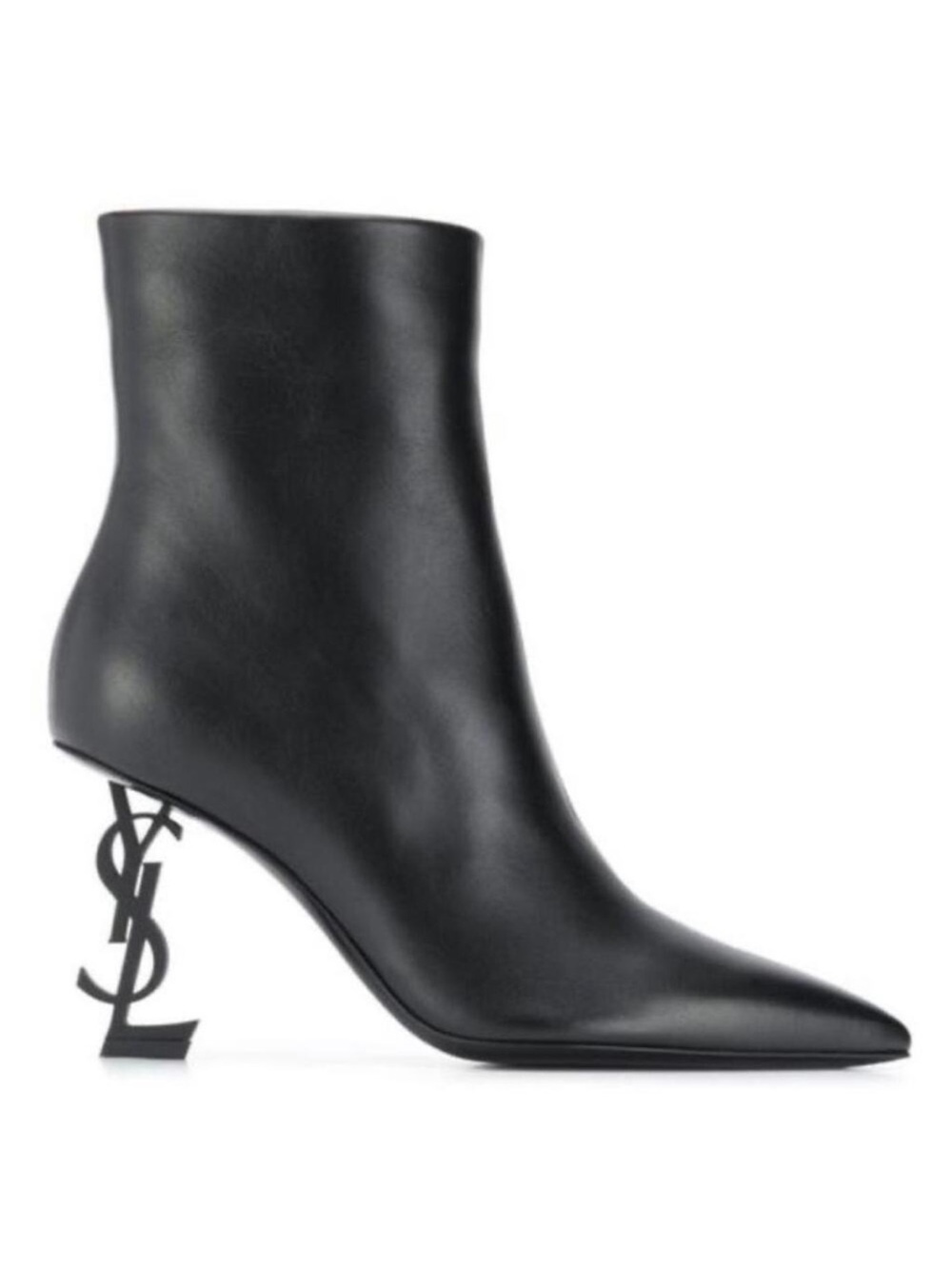 SAINT LAURENT Opyum 85 YSL logo heeled ankle boots
